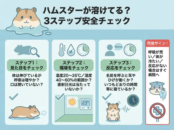 ハムスターの溶けるチェック