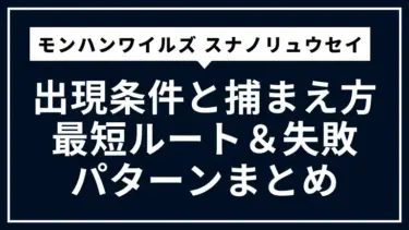 【モンハンワイルズ】スナノリュウセイの出現条件と捕まえ方｜最短ルート＆失敗パターンまとめ