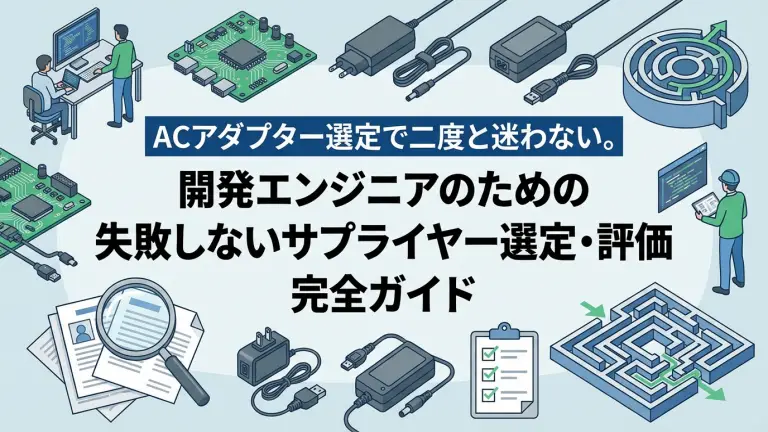 ACアダプター選定で二度と迷わない。開発エンジニアのための失敗しないサプライヤー選定・評価 完全ガイド