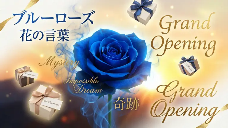 青いバラの花言葉が「不可能」から「夢かなう」に変わった歴史を示すインフォグラフィック