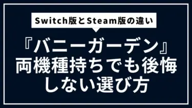 『バニーガーデン』Switch版とSteam版の違いを徹底比較。両機種持ちのあなたが後悔しない選び方
