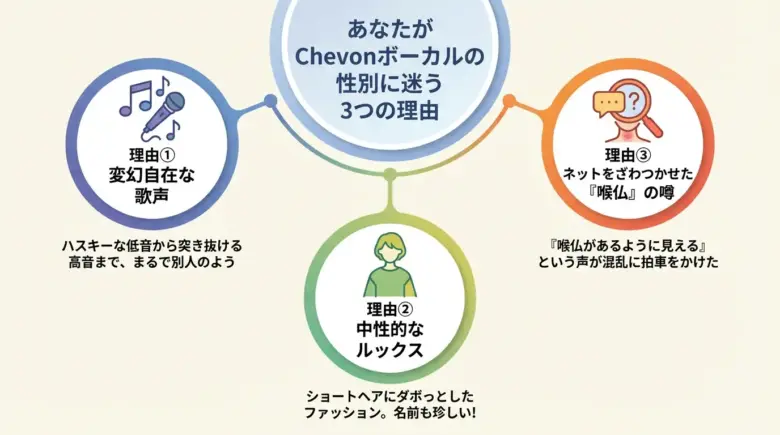 Chevonボーカルの性別に迷う3つの理由