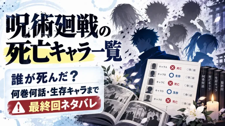 呪術廻戦の死亡キャラ一覧｜誰が死んだ？何巻何話・生存キャラまで最終回ネタバレ
