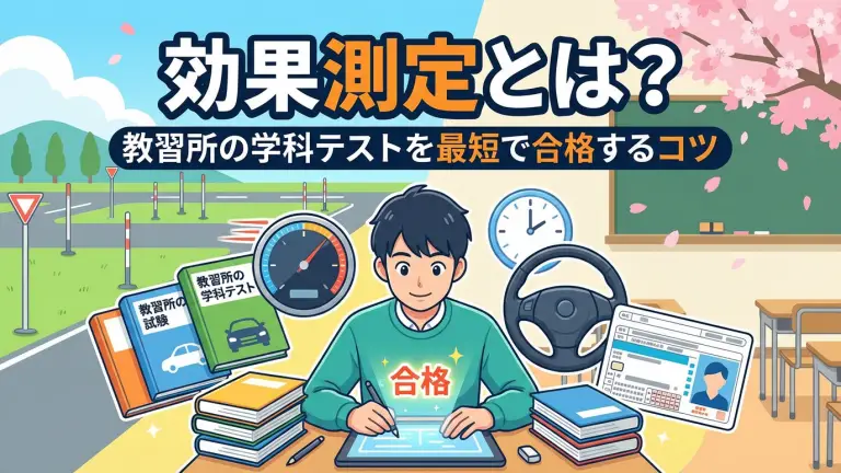 効果測定とは？教習所の学科テストを最短で合格するコツ
