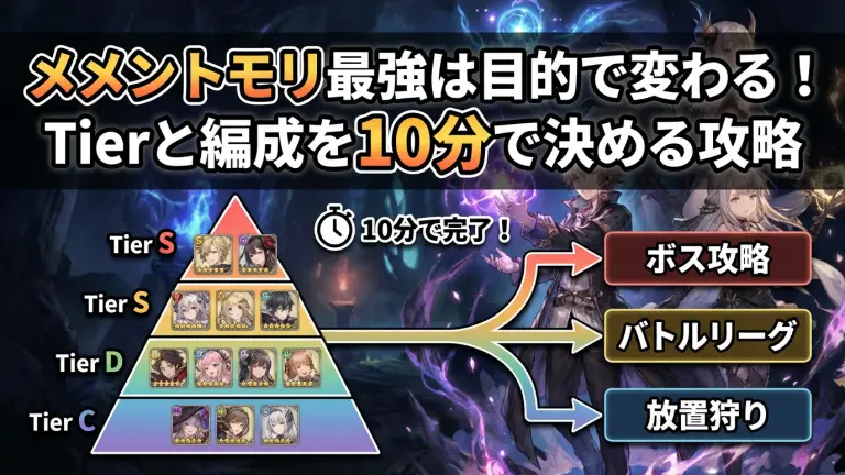 メメントモリ最強は目的で変わる！Tierと編成を10分で決める攻略