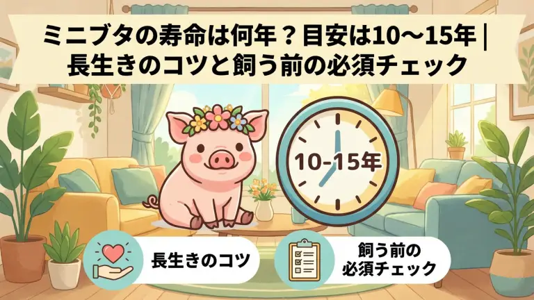 ミニブタの寿命は何年？目安は10〜15年｜長生きのコツと飼う前の必須チェック