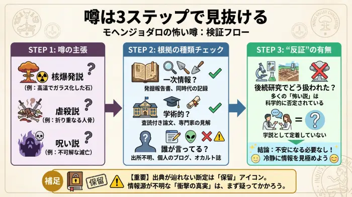 モヘンジョダロの噂を一次情報で検証する3ステップ