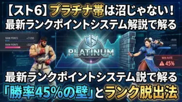 【スト6】プラチナ帯は沼じゃない！最新ランクポイントシステム解説で解る「勝率45%の壁」とランク脱出法