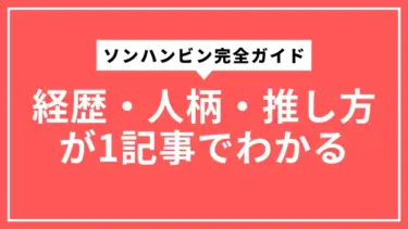 ソンハンビン完全ガイド｜経歴・人柄・推し方が1記事でわかる