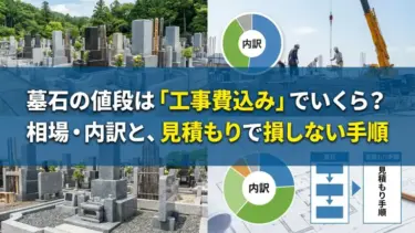 墓石の値段は「工事費込み」でいくら？相場・内訳と、見積もりで損しない手順