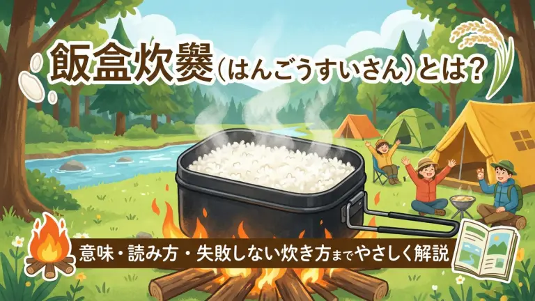 飯盒炊爨（はんごうすいさん）とは？意味・読み方・失敗しない炊き方までやさしく解説