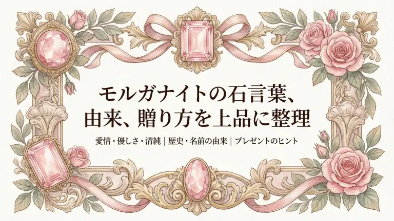 モルガナイトの石言葉は？由来と贈り方まで上品に整理