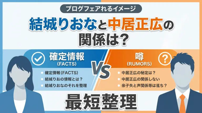 結城りおなと中居正広の関係は？「確定情報」と「噂」を切り分けて最短整理