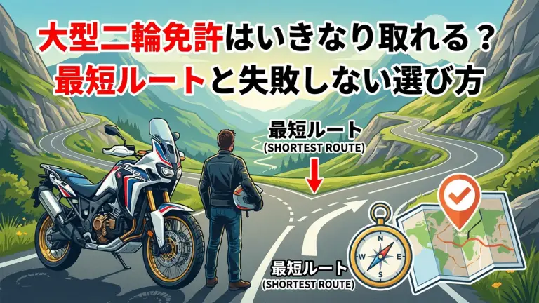 大型二輪免許はいきなり取れる？最短ルートと失敗しない選び方