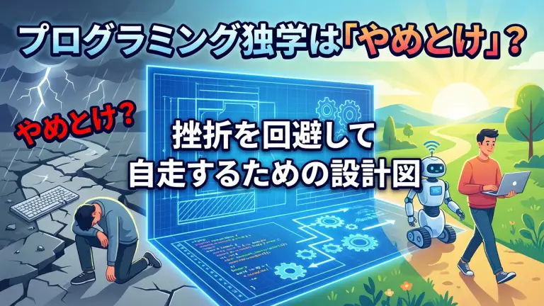 プログラミング独学は「やめとけ」？挫折を回避して自走するための設計図