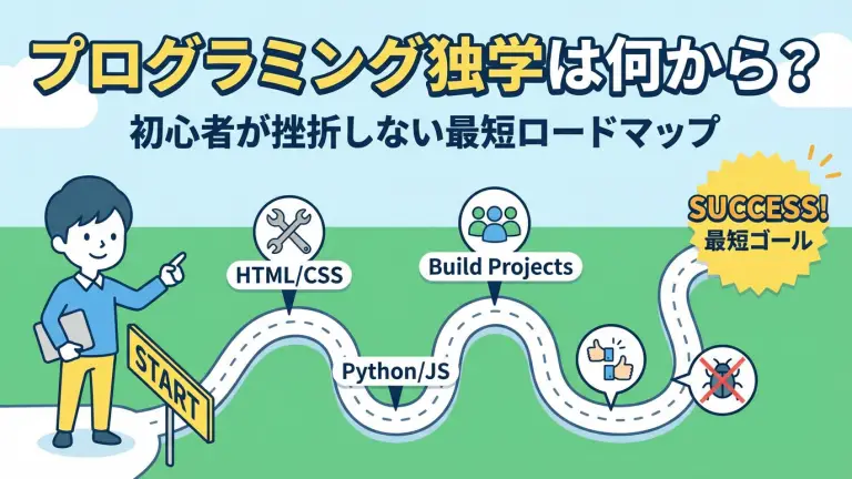 プログラミング独学は何から？初心者が挫折しない最短ロードマップ