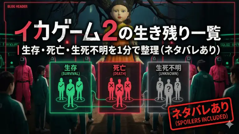 イカゲーム2の生き残り一覧｜生存・死亡・生死不明を1分で整理（ネタバレあり）