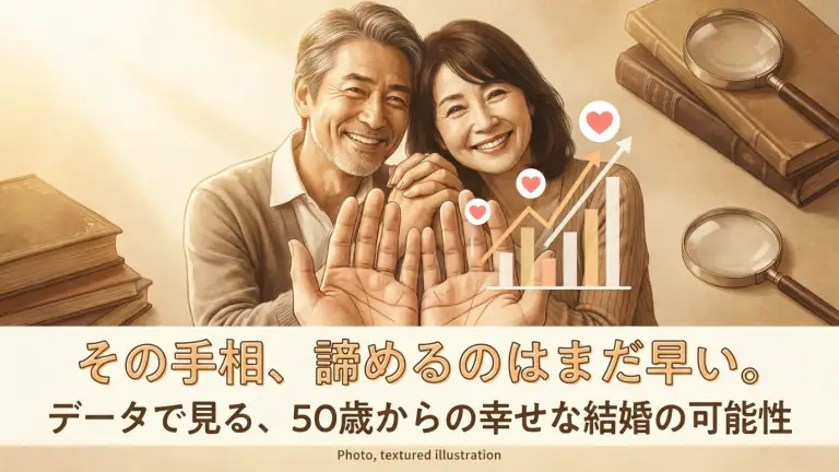 その手相、諦めるのはまだ早い。データで見る、50歳からの幸せな結婚の可能性