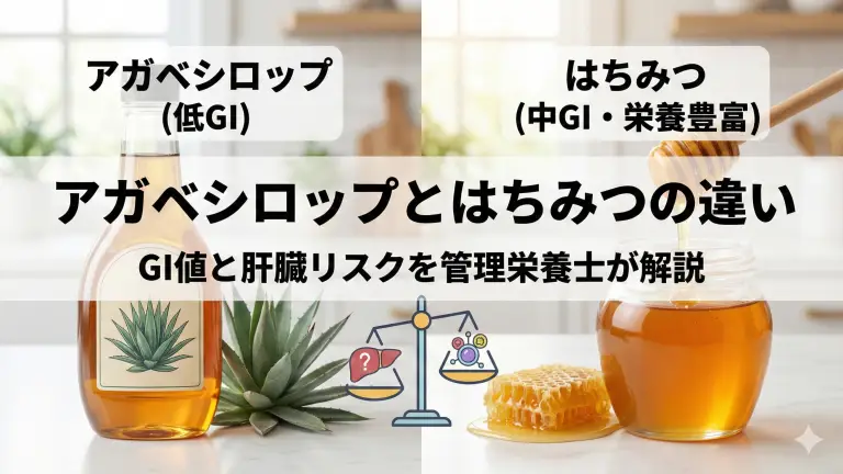 アガベシロップとはちみつの違い｜GI値と肝臓リスクを管理栄養士が解説