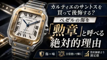 カルティエのサントスを買って後悔する？ベゼルの傷を「勲章」と呼べる絶対的理由