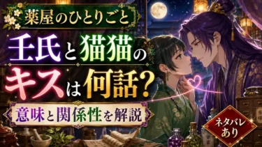 薬屋のひとりごと壬氏と猫猫のキスは何話？意味と関係性を解説