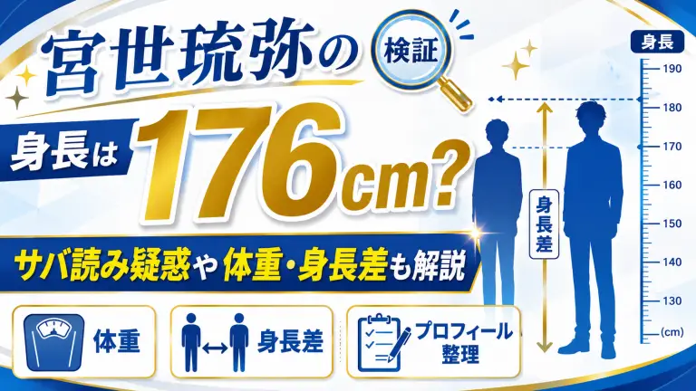 宮世琉弥の身長は176cm？サバ読み疑惑や体重・身長差も解説
