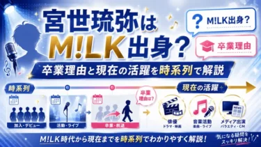 宮世琉弥はM!LK出身？卒業理由と現在の活躍を時系列で解説