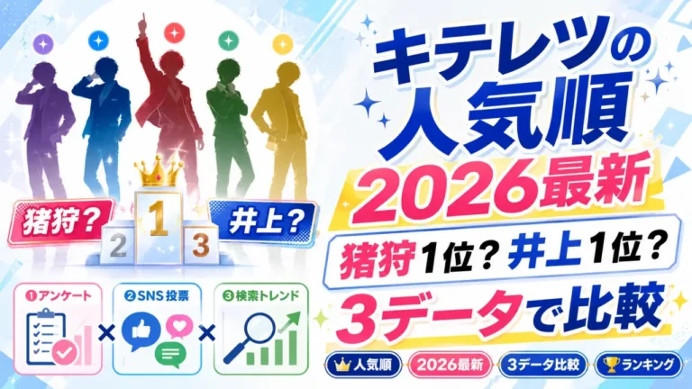 キテレツの人気順2026最新｜猪狩1位？井上1位？3データで比較