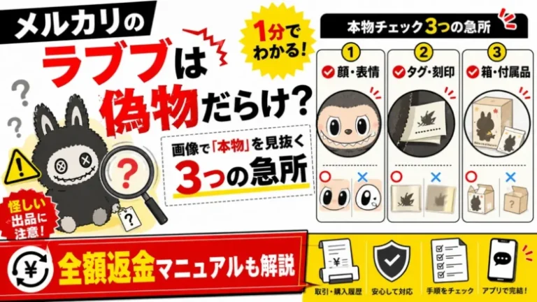 メルカリのラブブは偽物だらけ？画像で「本物」を確実に見抜く3つの急所と全額返金マニュアル